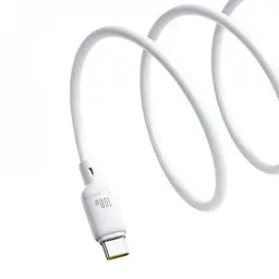 Кабель Baseus Silky Series Fast Charging Type-C 100W (1m) white (P10377703213-00) - мініатюра 3