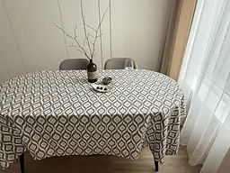 Скатертина столова Ecotton DUCK 170х220 см водовідштовхувальна Абстракт сірий (27951/29) (24999) - мініатюра 5