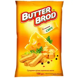 Сухарики BUTTERBROD 100г Сир пшеничні зі смаком сиру