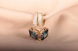 Сережки з топазом London Blue S-0096 - мініатюра 3