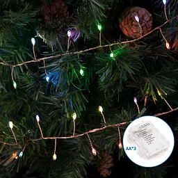 Батарейна гірлянда мідна феєрверк різнокольорова 3 м 100LED IP44