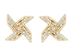 Сережки Xuping Позолота 18K пусети "Вітряки з цирконієм" (184199)