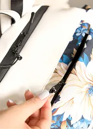 Жіночий рюкзак Sambag Aura білий з принтом "Blue Flowers" 39 х 29 х 13 см (24551725) - мініатюра 7