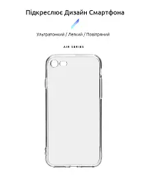 Чохол ArmorStandart Air для Apple iPhone SE 2022/2020/8/7 Camera cover Clear - мініатюра 2