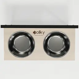 Hollky Flex L — регульовані миски на підставці для великих собак (2 × 1.8 л) - мініатюра 4