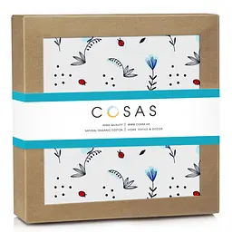 Пелюшки фланелеві Cosas Flowers 80х100 см, блакитні