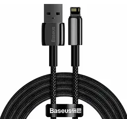 Кабель Baseus Tungsten Gold Fast Charging Data Cable USB to Lightning 2.4A 2m Black