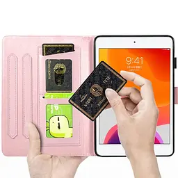 Шкіряний чохол Art Case з візитницею для Samsung Galaxy Tab S7+ Рожевий - мініатюра 7