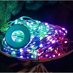Гірлянда Кінський хвіст від USB, 2 м, 10 ниток, 400 LED + пульт/Смарт гірлянда/ Розумна гірлянда на ялинку - мініатюра 4