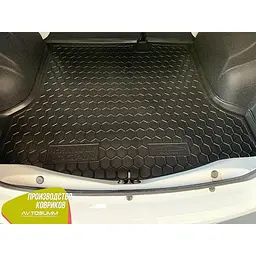 Автомобільний килимок у багажник Renault Logan 2013- Sedan / Гумо - пластик - мініатюра 2