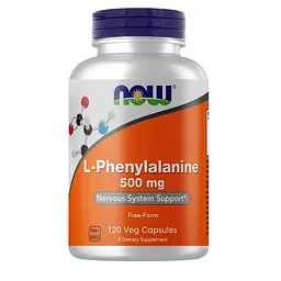 Амінокислота NOW L-Phenylalanine 500 mg, 120 капсул