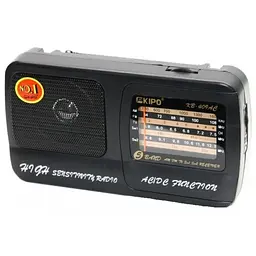 Радіоприймач всехвильовий FM 64-108 МГц, AM, SW від мережі 220V та батарейок 2*R20 радіо фм приймач Kipo KB 409 AC - мініатюра 5