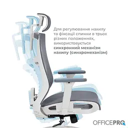 Офісне крісло OfficePro Balance OC620-W-DG-DG (OC620-W-DG-DG) - мініатюра 13