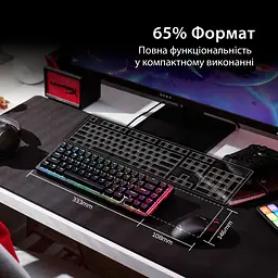 Клавіатура HyperX Alloy Origins 2 65key Red USB-A Hot-Swap EN/UA RGB Black (B4QS3AA) - мініатюра 10