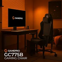 Крісло ігрове GamePro GC775B Black fabric (GC775B) - мініатюра 17