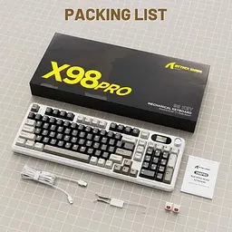 Клавіатура Attack Shark X98 Pro RGB Linear Blueberry Switch Cheese White (AS-6972792470559-CW-UA) [166778] - мініатюра 11