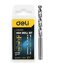 Свердло Hss D4 мм Deli EDL16040G