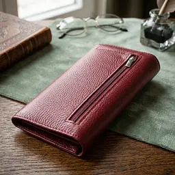 Практичний гаманець для жінок із натуральної шкіри ST Leather 23098 бордовий - мініатюра 4