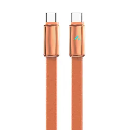 Кабель ColorWay USB Type-C - USB Type-C (M/M), ultra-thin, 5А, 1 м, Помаранчевий (CW-CBPDCC100-OR)