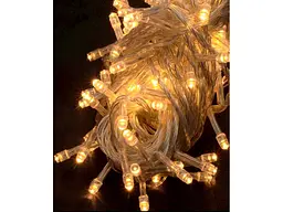 Гірлянда КИТАЙ 100LED теплий білий 6м прозорий провід 1110-07