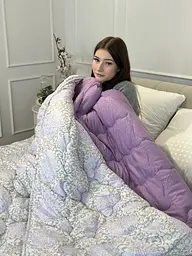 Ковдра полуторна подвійна 4 сезони з холлофайбера Arda 21564 150х210 см фіолетова - мініатюра 7