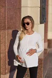 Лонгслів для вагітних та годуючих Tallinn L (46) Lullababe Молочний