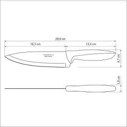 Кухонний ніж Tramontina Plenus Chef, 178 мм, Light Grey (23426/137) - мініатюра 2