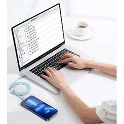 Кабель Baseus Crystal Shine Series USB-C to Lightning 20W 1.2m Sky Blue (CAJY001303) [169545] - мініатюра 5