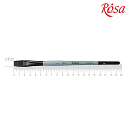 Пензель синтетика плоска Stream 134 № 7 коротка ручка ROSA (4823098517146)