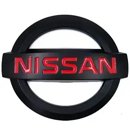 Емблема решітки задня для Nissan матова Чорна 130х110 мм ПластикНА НАПРЯМНИХ (Завод)