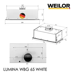 Витяжка повновбудована WEILOR LUMINA WBG 65 WHITE - мініатюра 18