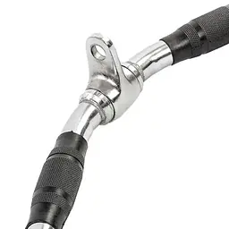 Ручка для верхньої тяги York Fitness 70см W-подібна з гумовими рукоятками, хром - мініатюра 7