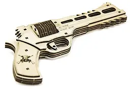 Дерев'яний конструктор Револьвер Rhino 60DS 42 деталі - мініатюра 6