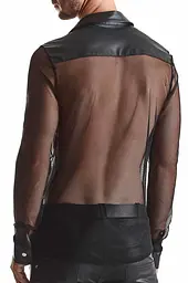 Чоловіча сорочка Regnes Fetish Planet RMCesare XXL (чорний) - мініатюра 7