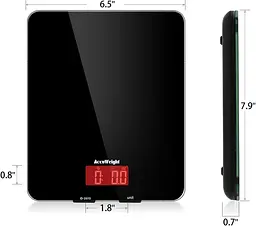 AccuWeight 201 цифрові багатофункціональні ваги для м'яса з РК-дисплеєм для випічки, кухні, приготування, вантажопідйомність 11 фу - мініатюра 2