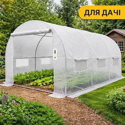 Посилена садова теплиця парник LEOBRO Garden 10м2 White (LB-10M25W) - мініатюра 7
