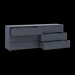 Комод Doros Рон 9 Графит 6 Ящик 160х38х62 (41516176) - миниатюра 11