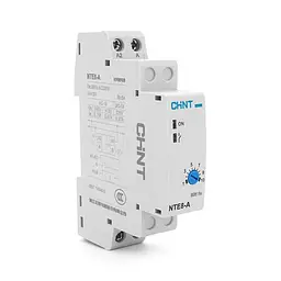 Реле часу CHINT NTE8A015S, на DIN-рейку, затримка відключення-0.1с-5с, Ue/le: AC-15 240В/0,75А, -5°С~+40°С, 93х66,5х18,5 мм