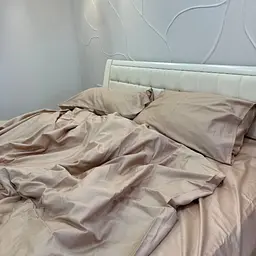 Комплект постільної білизни сатин 100% бавовна мокко Morning - двоспальний - мініатюра 2