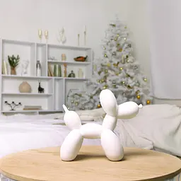 Статуетка декоративна МВМ My Home Пес з кульки біла (DH-ST-06 WHITE) - мініатюра 6