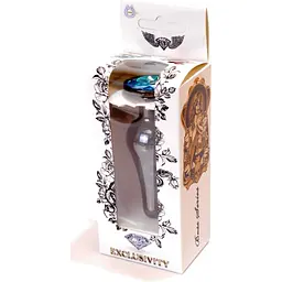 Анальна пробка Boss Of Toys Boss Series - Jewellery Dark Silver Butt Plug Light Blue, BS6400058, Срібний / Голубой - мініатюра 7