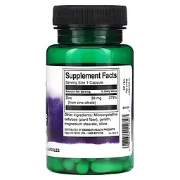 Цитрат Цинку Zinc Citrate 30 мг - 60 капсул - мініатюра 2