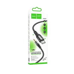 Аудіокабель HOCO UPA25 Transparent Discovery Edition Digital audio conversion cable Type-C чорний - мініатюра 2