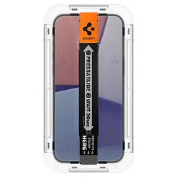 Захисне скло антишпигун Spigen Glass tR EZ Fit Privacy Transparency для iPhone 16 Plus | 15 Plus (2 шт.) (AGL06885) - мініатюра 5