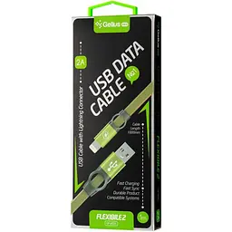 Зарядний кабель Gelius Pro Flexible 2 GP-UC07i iPhone X Green - мініатюра 2