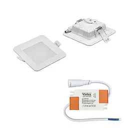 Світильник LED даунлайт Violux ALUMIN 6W 4200K квадрат IP20 ( 121250 ) - мініатюра 3