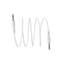 Кабель аудіо - шнур адаптер AUX - Borofone BL1 Jack 3.5 to Jack 3.5 1 м білий - мініатюра 2