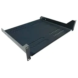 Полка 19" Hypernet 2U глиб. 400мм, колір чорний (CS-400-2U-BLACK)