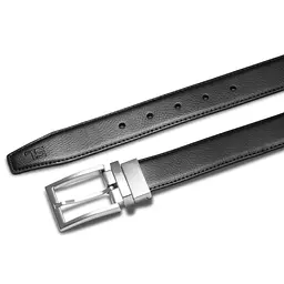 Ремінь чоловічий шкіряний Semi Line Black/Brown (P8231-0 L) - мініатюра 2