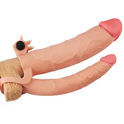 Насадка на пеніс Lovetoy Pleasure X-Tender Flesh Add 3 21 см тілесний - мініатюра 4